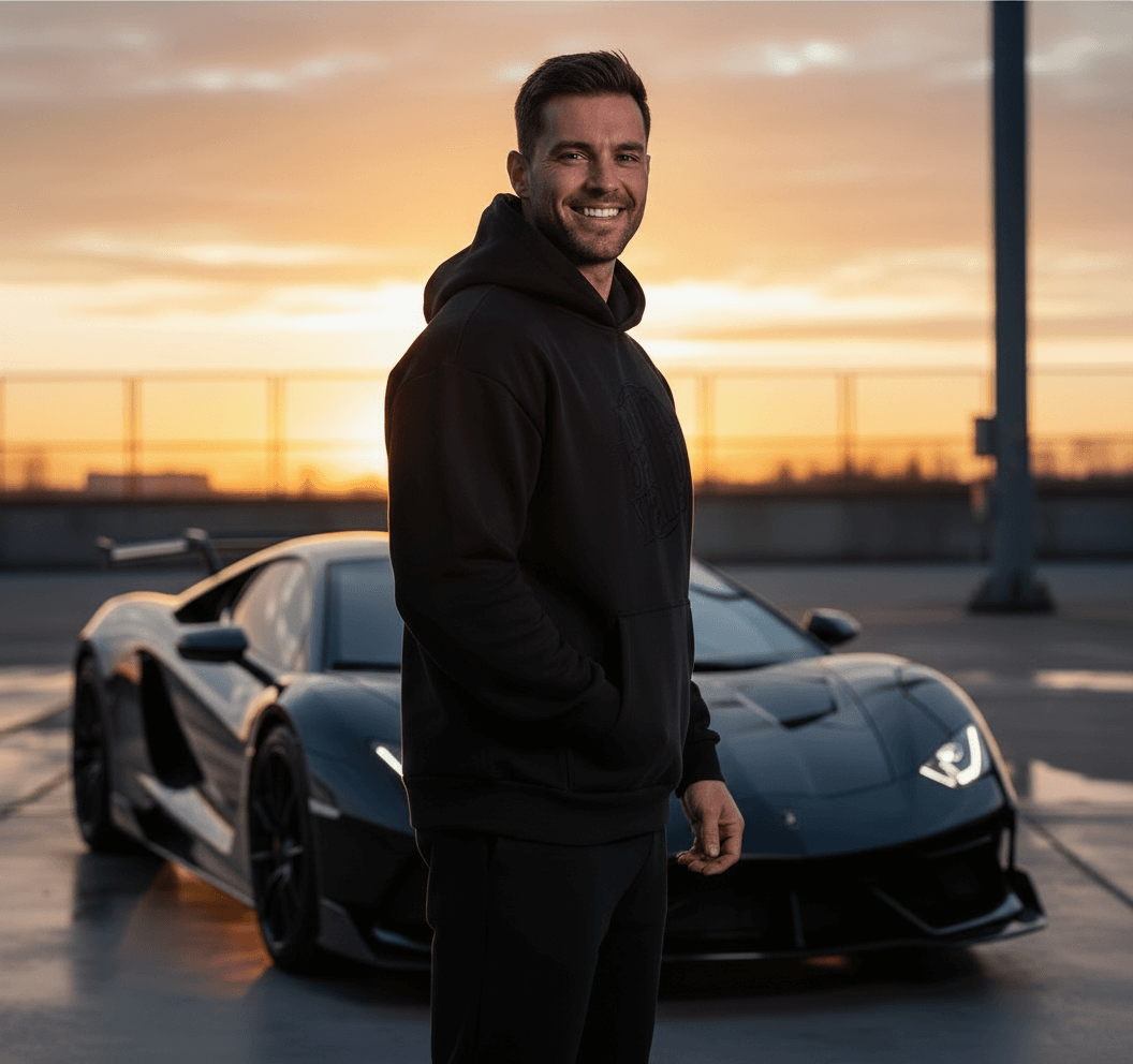 BLACK CAVIAR Runball Hoodie black-on-black rubberized logo front view-2 (1) Black Caviar Hoodie